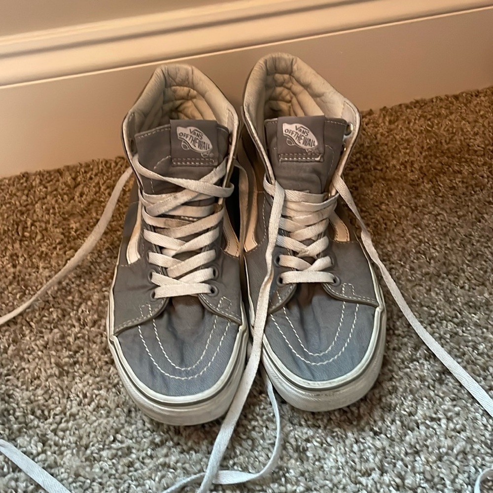 Grey high top Vans